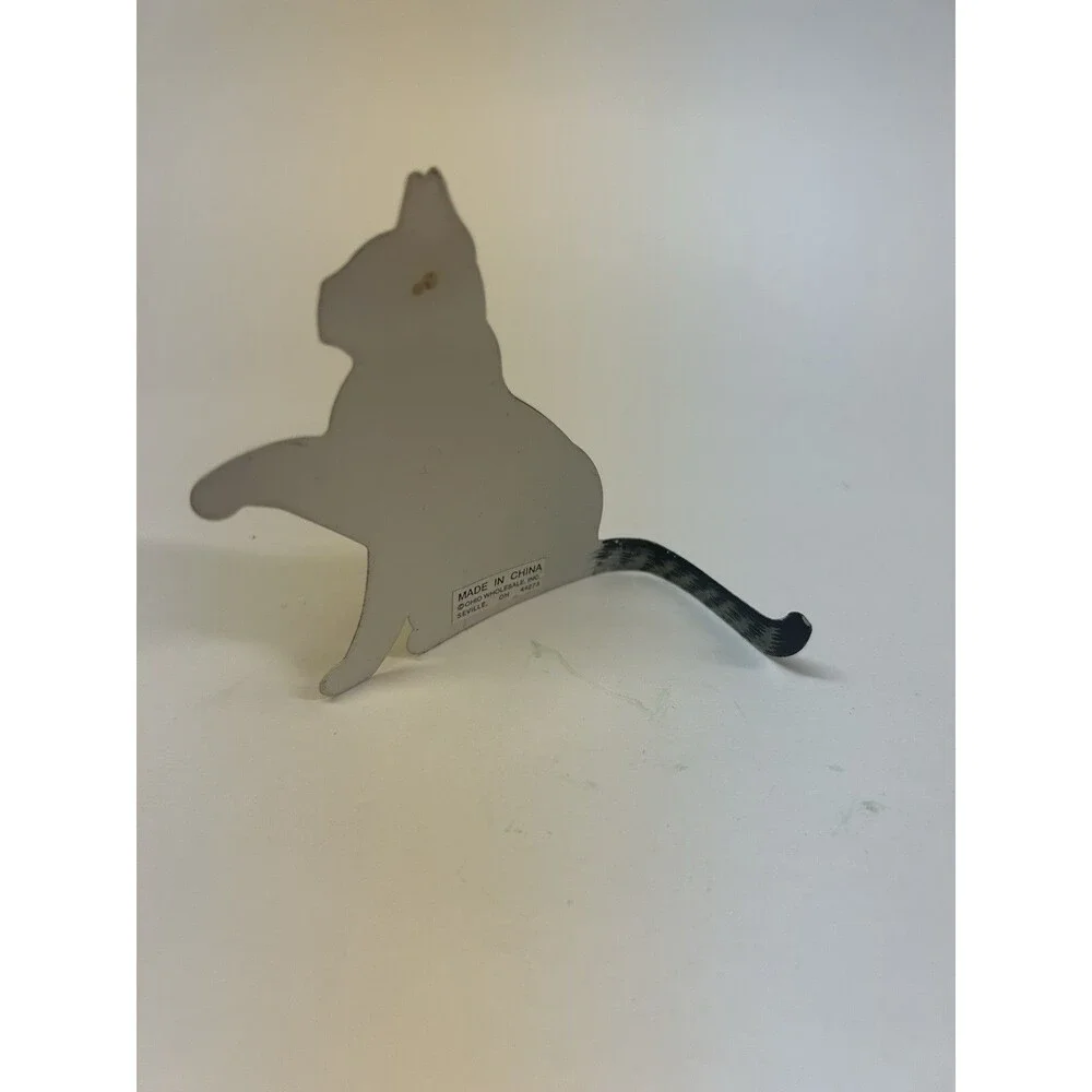 Kitty Ohio Wholesale Cute Cat Bendable Tail Vintage Rare Cottage Core Metal